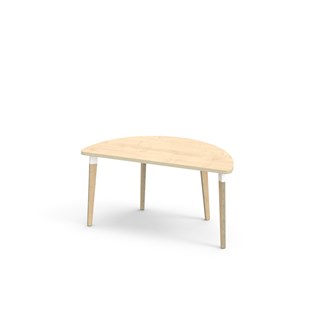 Grow pöytä akustik laminaatti puolipyöreä 120-60 cm valkoinen holkki