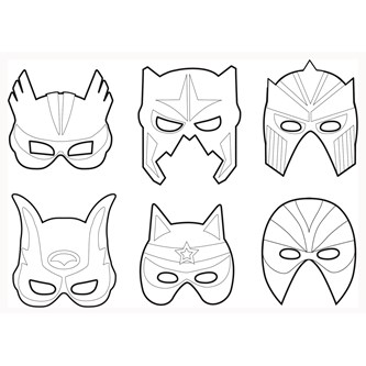 Paperinaamiot, supersankarit, 12 kpl