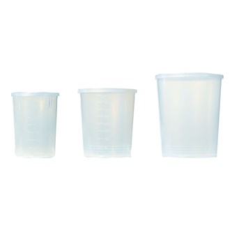 Muovipurkki kannella 200 ml, 10 kpl