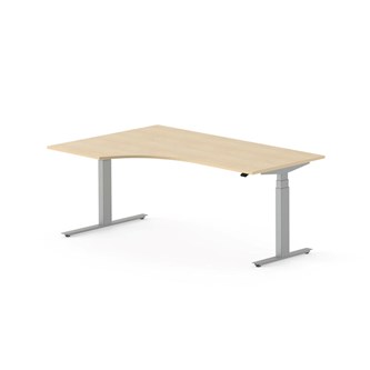 Chat FSC työpöytä DL BX, kulma vasemmalla, 180x120 cm, hopea jalusta