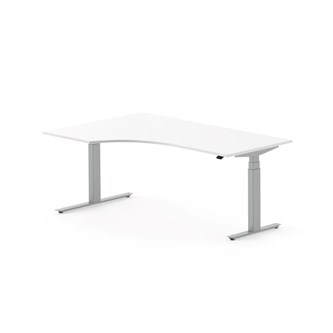 Chat FSC työpöytä DL BX, kulma vasemmalla, 180x120 cm, hopea jalusta