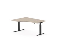 Work FSC työpöytä HPL BX, kulma vasemmalla, 160x120 cm, musta jalusta