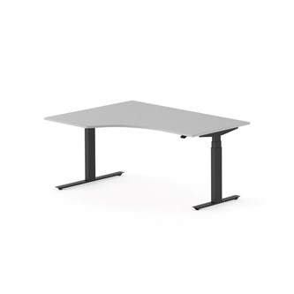 Work FSC työpöytä HPL BX, kulma vasemmalla, 160x120 cm, musta jalusta