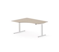 Work FSC työpöytä HPL BX, kulma vasemmalla, 160x120 cm, valkoinen jalusta