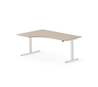 Work FSC työpöytä HPL BX, kulma vasemmalla, 180x120 cm, valkoinen jalusta
