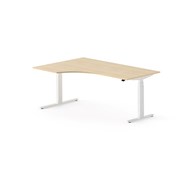 Chat FSC työpöytä DL BX, kulma vasemmalla, 180x120 cm, valkoinen jalusta