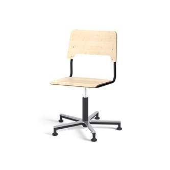 Como FSC BX tuoli, matala kaasujousi, iso istuin, aluristikko liukutassuilla, musta runko