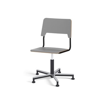 Como FSC BX tuoli, matala kaasujousi, iso istuin, aluristikko liukutassuilla, musta runko