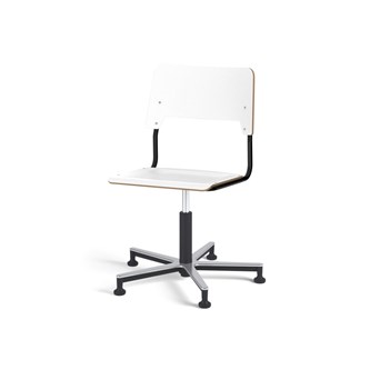 Como FSC BX tuoli, matala kaasujousi, iso istuin, aluristikko liukutassuilla, musta runko