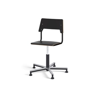 Como FSC BX tuoli, korkea kaasujousi, medium istuin, aluristikko liukutassuilla, musta runko