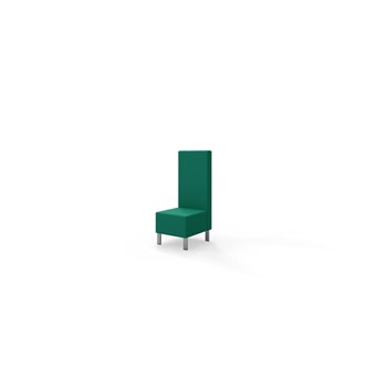 Snake 50 istuinmoduuli, keskikorkea selkänoja, metallijalat, ik 43 cm