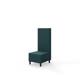 Snake 50 istuinmoduuli, keskikorkea selkänoja, jalat puuta, ik 37,5 cm