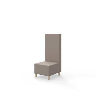 Snake 50 istuinmoduuli, keskikorkea selkänoja, jalat puuta, ik 37,5 cm