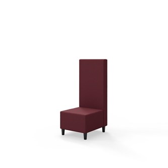 Snake 50 istuinmoduuli, keskikorkea selkänoja, jalat puuta, ik 37,5 cm