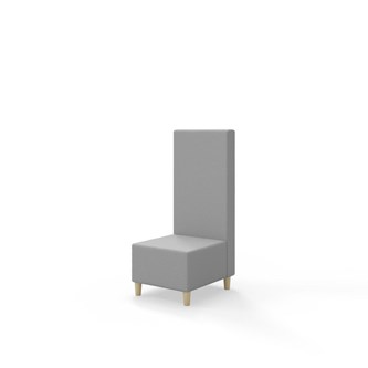 Snake 50 istuinmoduuli, keskikorkea selkänoja, jalat puuta, ik 37,5 cm