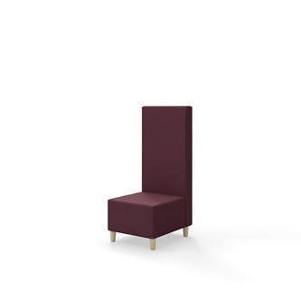 Snake 50 istuinmoduuli, keskikorkea selkänoja, jalat puuta, ik 37,5 cm