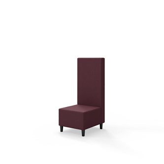 Snake 50 istuinmoduuli, keskikorkea selkänoja, jalat puuta, ik 37,5 cm