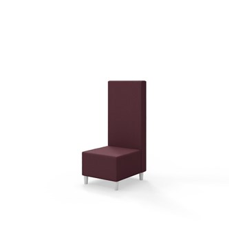 Snake 50 istuinmoduuli, keskikorkea selkänoja, jalat puuta, ik 37,5 cm