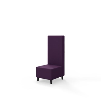 Snake 50 istuinmoduuli, keskikorkea selkänoja, jalat puuta, ik 37,5 cm