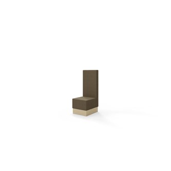Snake 50 istuinmoduuli, keskikorkea selkänoja, sokkelilla, ik 43 cm