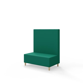 Snake 100 istuinmoduuli, keskikorkea selkänoja, jalat puuta, ik 37,5 cm