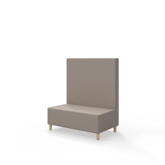 Snake 100 istuinmoduuli, keskikorkea selkänoja, jalat puuta, ik 37,5 cm