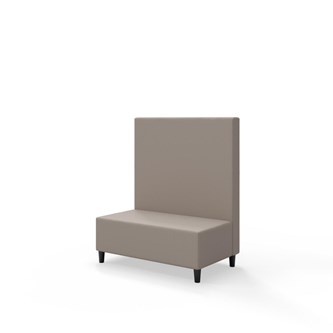 Snake 100 istuinmoduuli, keskikorkea selkänoja, jalat puuta, ik 37,5 cm