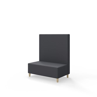 Snake 100 istuinmoduuli, keskikorkea selkänoja, jalat puuta, ik 37,5 cm