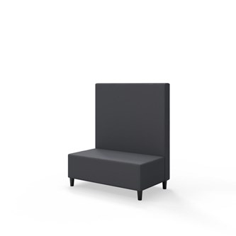 Snake 100 istuinmoduuli, keskikorkea selkänoja, jalat puuta, ik 37,5 cm