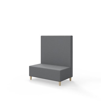 Snake 100 istuinmoduuli, keskikorkea selkänoja, jalat puuta, ik 37,5 cm