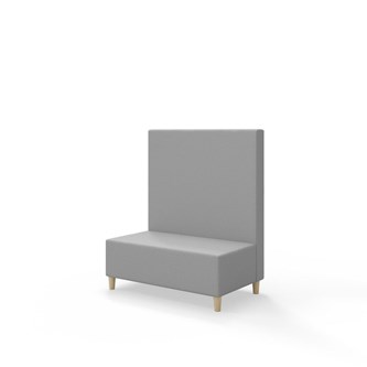 Snake 100 istuinmoduuli, keskikorkea selkänoja, jalat puuta, ik 37,5 cm