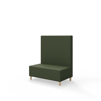 Snake 100 istuinmoduuli, keskikorkea selkänoja, jalat puuta, ik 37,5 cm