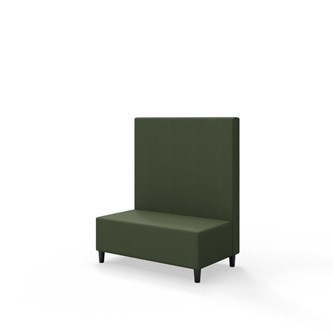 Snake 100 istuinmoduuli, keskikorkea selkänoja, jalat puuta, ik 37,5 cm