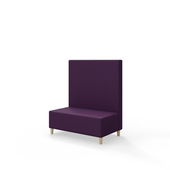 Snake 100 istuinmoduuli, keskikorkea selkänoja, jalat puuta, ik 37,5 cm