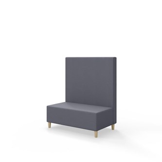 Snake 100 istuinmoduuli, keskikorkea selkänoja, jalat puuta, ik 37,5 cm