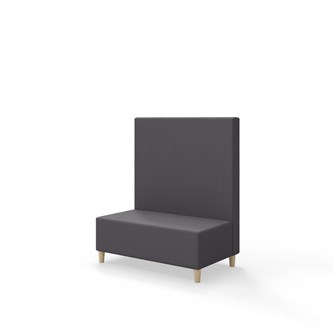 Snake 100 istuinmoduuli, keskikorkea selkänoja, jalat puuta, ik 37,5 cm