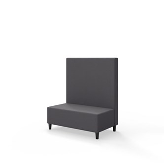 Snake 100 istuinmoduuli, keskikorkea selkänoja, jalat puuta, ik 37,5 cm