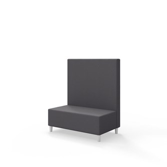 Snake 100 istuinmoduuli, keskikorkea selkänoja, jalat puuta, ik 37,5 cm