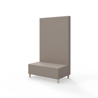 Snake 100 istuinmoduuli, korkea selkänoja, jalat puuta, ik 37,5 cm