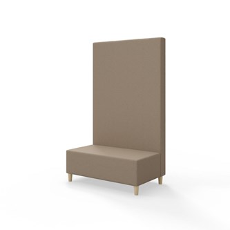 Snake 100 istuinmoduuli, korkea selkänoja, jalat puuta, ik 37,5 cm