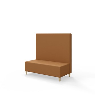 Snake 120 istuinmoduuli, keskikorkea selkänoja, jalat puuta, ik 37,5 cm