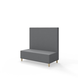 Snake 120 istuinmoduuli, keskikorkea selkänoja, jalat puuta, ik 37,5 cm