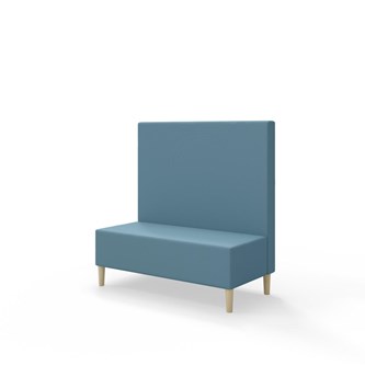 Snake 120 istuinmoduuli, keskikorkea selkänoja, jalat puuta, ik 43 cm