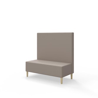 Snake 120 istuinmoduuli, keskikorkea selkänoja, jalat puuta, ik 43 cm