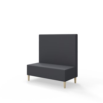 Snake 120 istuinmoduuli, keskikorkea selkänoja, jalat puuta, ik 43 cm