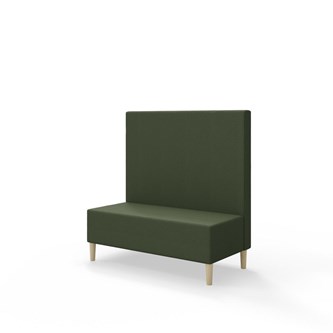 Snake 120 istuinmoduuli, keskikorkea selkänoja, jalat puuta, ik 43 cm