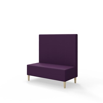 Snake 120 istuinmoduuli, keskikorkea selkänoja, jalat puuta, ik 43 cm