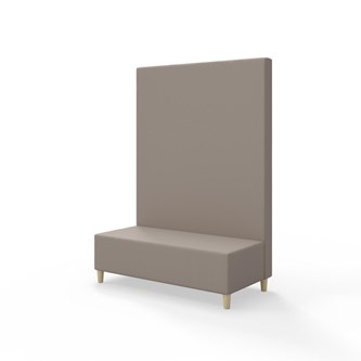 Snake 120 istuinmoduuli, korkea selkänoja, jalat puuta, ik 37,5 cm