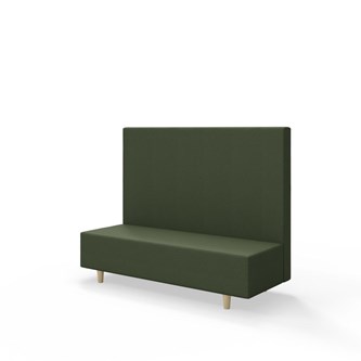 Snake 150 istuinmoduuli, keskikorkea selkänoja, jalat puuta, ik 37,5 cm