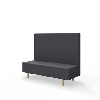 Snake 150 istuinmoduuli, keskikorkea selkänoja, jalat puuta, ik 43 cm